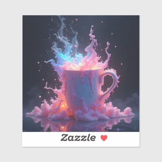 Hitzewallungen in Pastellfarben Aufkleber (Blatt)