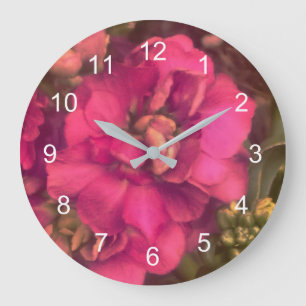 Hitzewallungen Leidenschaft floral Große Wanduhr