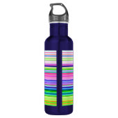 Hitzewallungen Neonstreifen Edelstahlflasche (Rückseite)