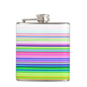 Hitzewallungen Neonstreifen Flachmann (Vorderseite)