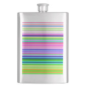 Hitzewallungen Neonstreifen Flachmann (Vorderseite)