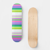 Hitzewallungen Neonstreifen Skateboard (Vorderseite)