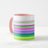 Hitzewallungen Neonstreifen Tasse (Vorderseite Links)