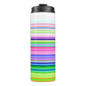 Hitzewallungen Neonstreifen Thermosbecher (Vorderseite)