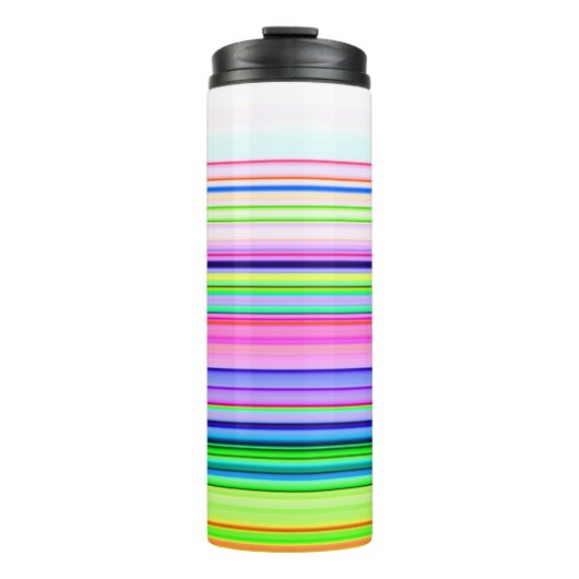 Hitzewallungen Neonstreifen Thermosbecher (Vorderseite)