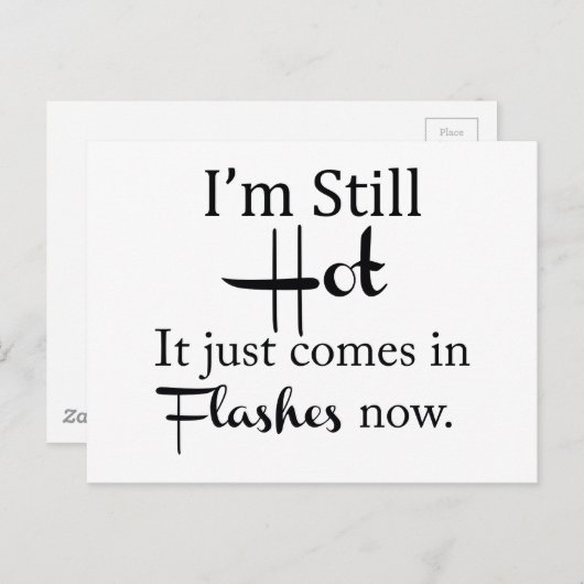 Hitzewallungen Postkarte (Vorne/Hinten)