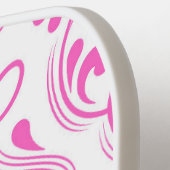 Hitzewallungen, rosa und weiße Damaskus Pickleball Schläger (Linke Seite)