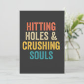 Hitzewallungen & Soule Gewittertes Cornhole-Gesche Einladung (Stehend Vorderseite)