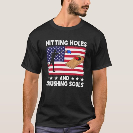 Hitzewallungen und Soule zerkleinern Cornhole Team T-Shirt (Vorderseite)