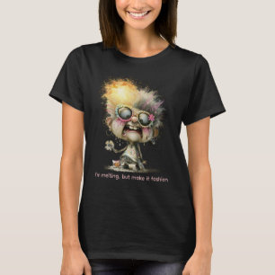Hitzewelle Lustiges mürrisches Oma Frauen T-Shirt