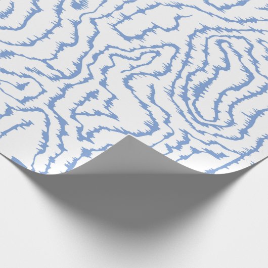 Hitzewellen Blau Geschenkpapier (Ecke)