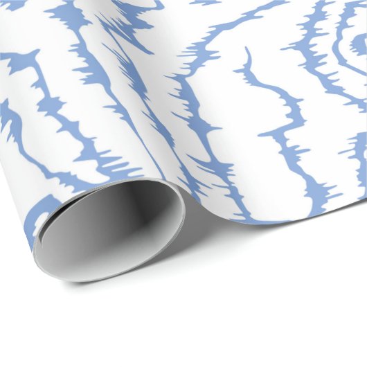 Hitzewellen Blau Geschenkpapier (Rolleneckpunkt)