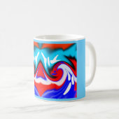 Hitzewellen-Kunst Kaffeetasse (VorderseiteRechts)