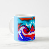 Hitzewellen-Kunst Kaffeetasse (Vorderseite Links)