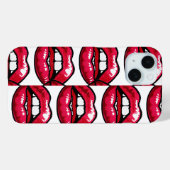 Hitzige Lippen Handyhülle Case-Mate iPhone Hülle (Rückseite (Horizontal))