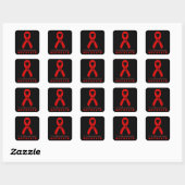HIV/Aids-Advocate Quadratischer Aufkleber (Blatt)