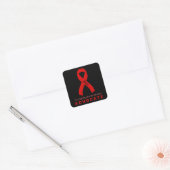 HIV/Aids-Advocate Quadratischer Aufkleber (Umschlag)