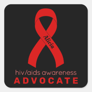 HIV/Aids-Advocate Quadratischer Aufkleber