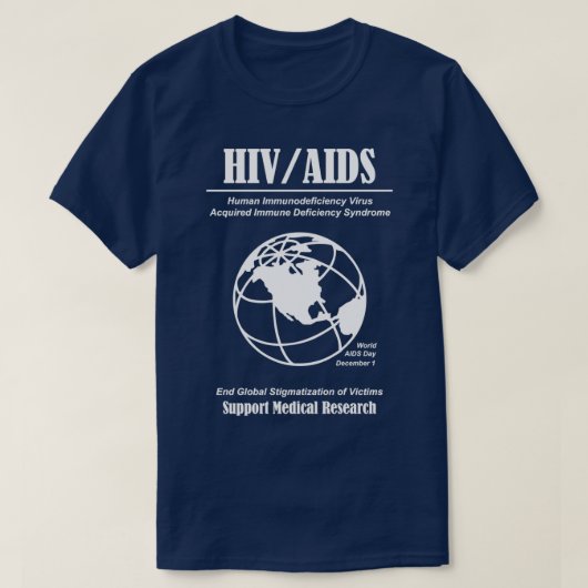 HIV AIDS Awareness T-Shirt (Design vorne)