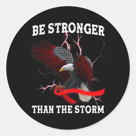 HIV-Aids-Bewusstsein Eagle Red Ribbon HIV Themed T Runder Aufkleber (Vorderseite)