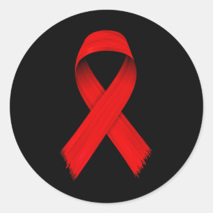 HIV/Aids-Bewusstsein im Blut - Rote Woche Awa Runder Aufkleber
