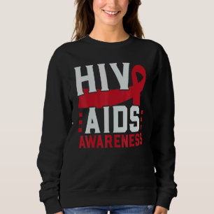HIV AIDS-Bewusstsein rotes Band Behinderung Sweatshirt
