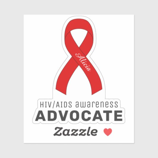 HIV/Aids-Bewusstsein Vinyl Sticker (Blatt)
