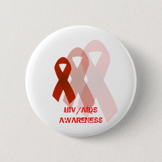 HIV/AIDS Bewusstseins-Knopf Button (Vorderseite)