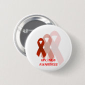 HIV/AIDS Bewusstseins-Knopf Button (Vorne & Hinten)