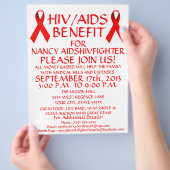HIV-AIDS Red Ribbon Benefit Flyer (Hand)