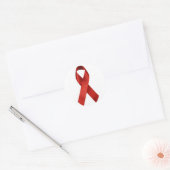HIV/AIDS Rote Schleife Runder Aufkleber (Umschlag)