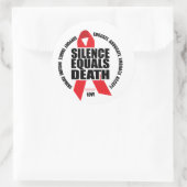 HIV/AIDS: Schweigen gleicht Tod Runder Aufkleber (Tasche)