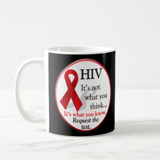 HIV-Aids-Welttagsdiagnose Kaffeetasse (Links)