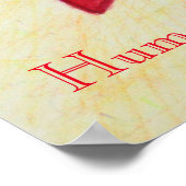 HIV Awareness Ribbon Red Angel Custom Art Posters Poster (Ecke)