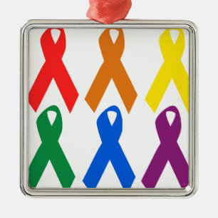 HIV-BEWUSSTSEIN/AIDS-BEWUSSTSEIN SILBERNES ORNAMENT
