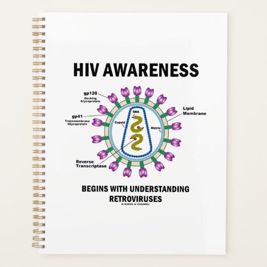HIV-Bewusstsein fängt an, Retroviren zu verstehen Planer (Vorderseite)