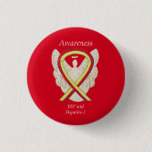 HIV - Hepatitis C - Bewusstsein Angel HCV Multifun Button (Vorderseite)