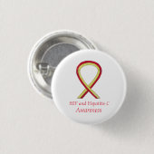 HIV - Hepatitis C - Bewusstsein Angel HCV Multifun Button (Vorne & Hinten)