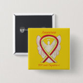 HIV - Hepatitis C - Bewusstsein Angel HCV Multifun Button (Vorne & Hinten)