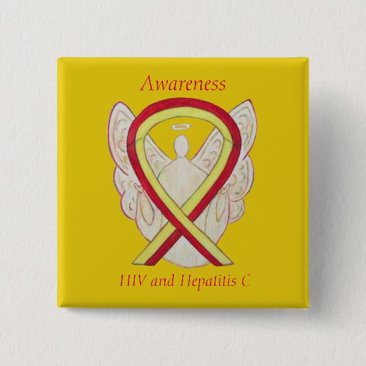 HIV - Hepatitis C - Bewusstsein Angel HCV Multifun Button (Vorderseite)