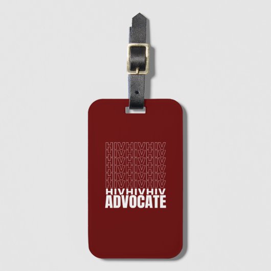 HIV HIV-Advocate Gepäckanhänger (Vorderseite Vertikal)