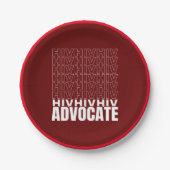 HIV HIV-Advocate Pappteller (Vorderseite)