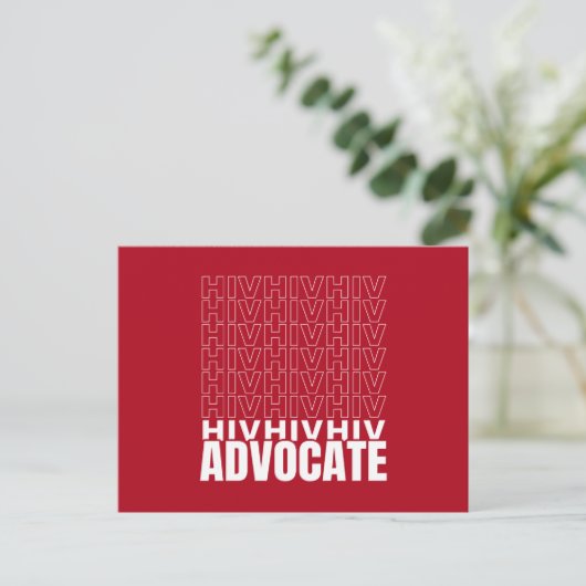 HIV HIV-Advocate Postkarte (Stehend Vorderseite)
