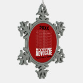 HIV HIV-Advocate Schneeflocken Zinn-Ornament (Links)