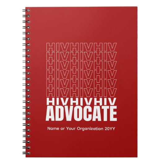 HIV HIV HIV Fürsprecher Notizblock (Vorderseite)