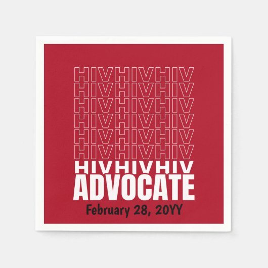 HIV HIV HIV Fürsprecher Serviette (Vorderseite)