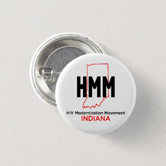 HIV-Modernisierungsbewegung Indiana Button (Vorne & Hinten)