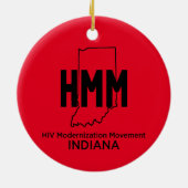 HIV-Modernisierungsbewegung Indiana Keramik Ornament (Hinten)
