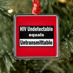 HIV nicht nachweisbar gleicht HIV unübertragbar Ornament Aus Metall
