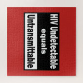 HIV nicht nachweisbar gleicht HIV unübertragbar Puzzle (Horizontal)